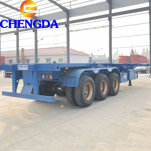 3 Axles 30 Tons Skeleton Container Semi Trailer